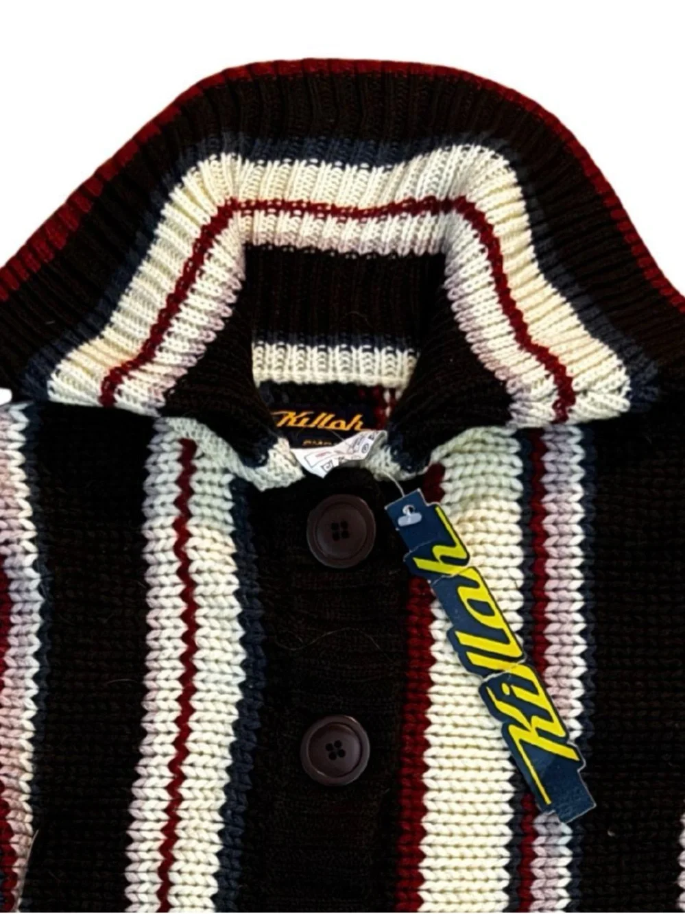 Killah by Miss Sixty Y2K Striped Chunky Knit Cardigan NWT Small